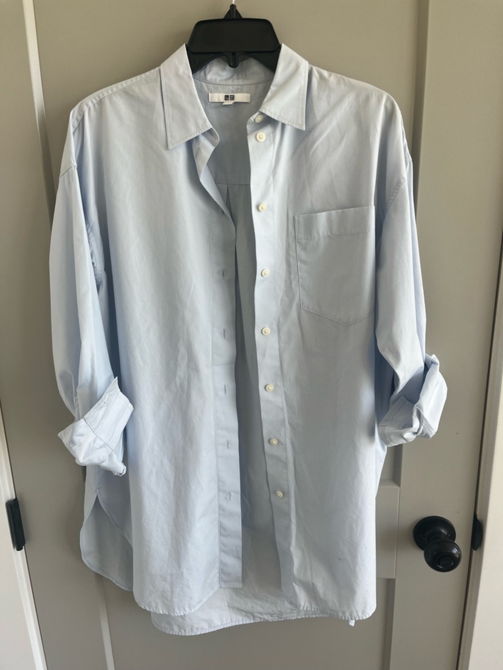 Light Blue oversized Casual Button-Down Shirt perfect blue shirt!